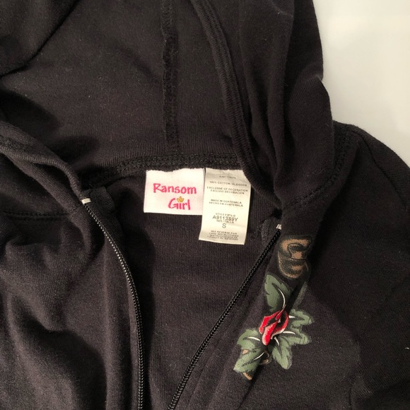 Ransom Girl Hoodie Sweatshirt Black Size Small - Picture 4 of 6
